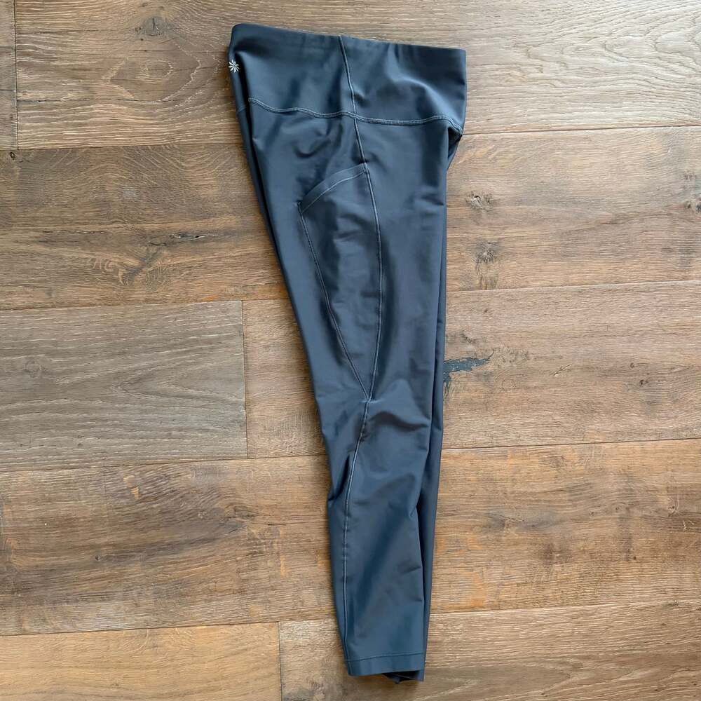 Athleta Interval Stash 7/8 Tight Leggings - Grey - Side Pockets - Size XSmall - Picture 6 of 6